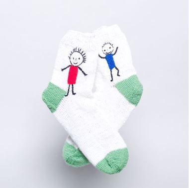 Obrázek z pletené ponožky 